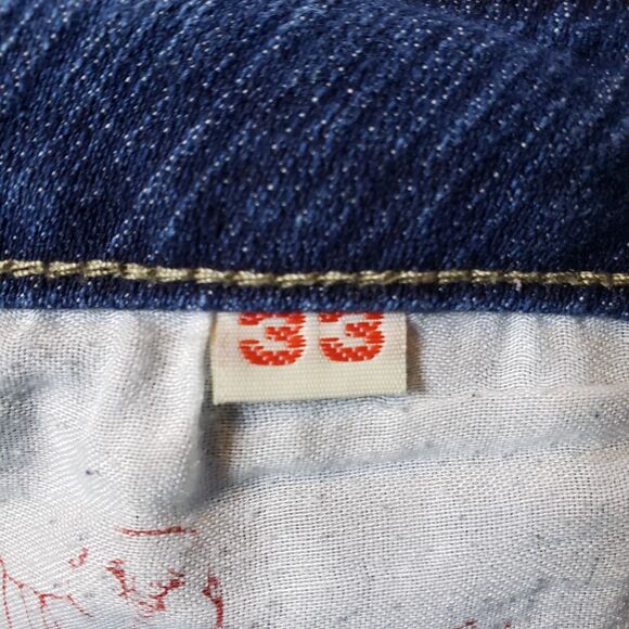 True Religion Women Jeans 33 Billy Bootcut Hindu God Durga Embroidered Flap - Picture 10 of 14